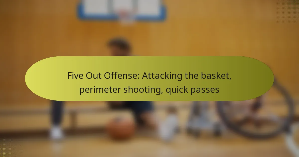 Five Out Offense: Attacking the basket, perimeter shooting, quick passes