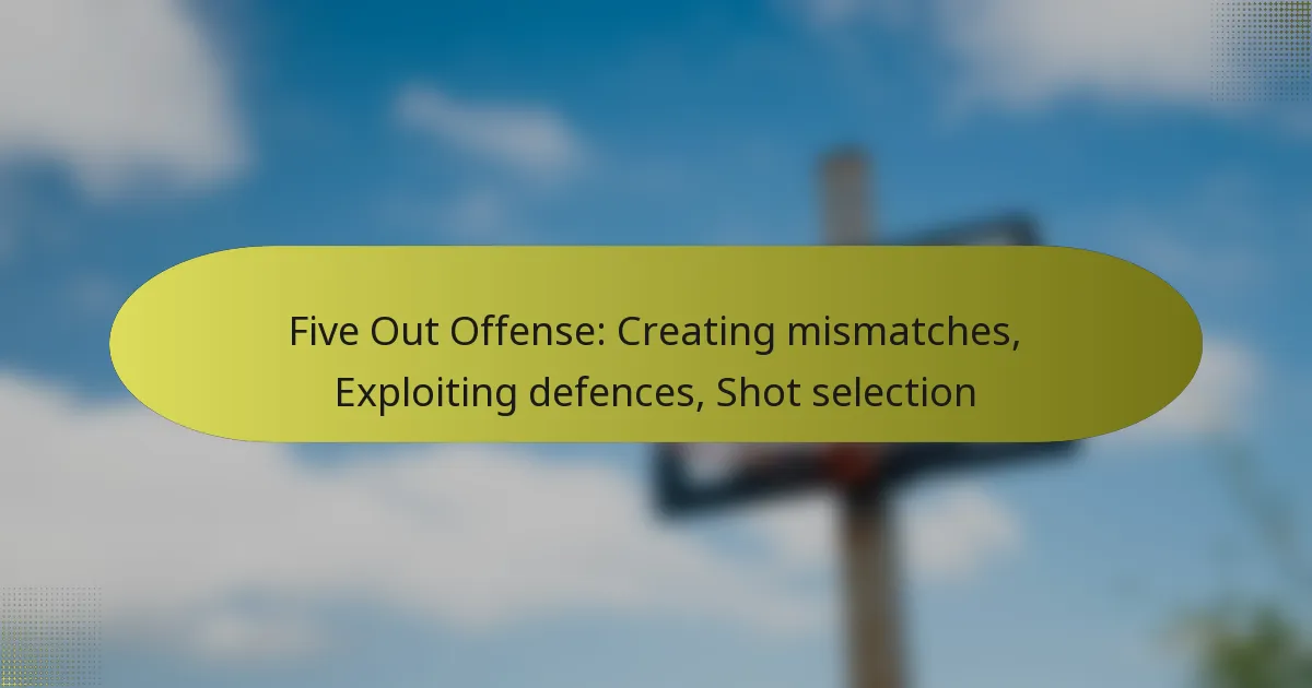 Five Out Offense: Creating mismatches, Exploiting defences, Shot selection