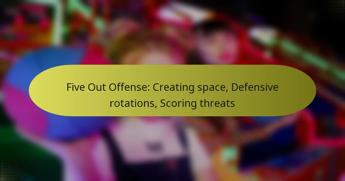 Five Out Offense: Creating space, Defensive rotations, Scoring threats