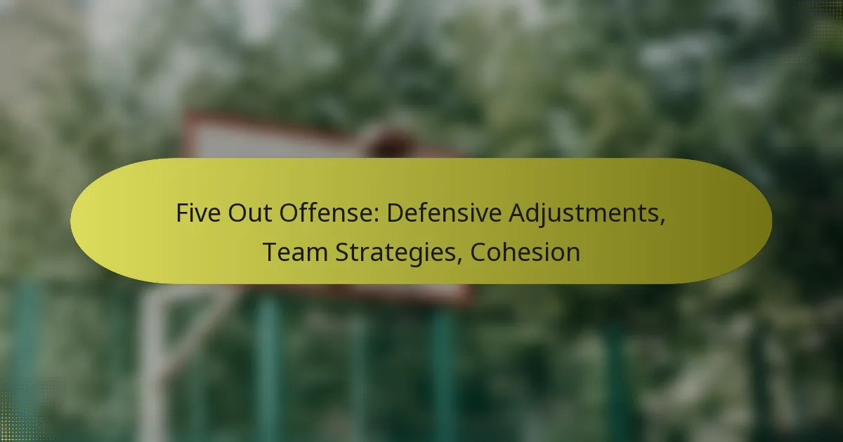 Five Out Offense: Defensive Adjustments, Team Strategies, Cohesion