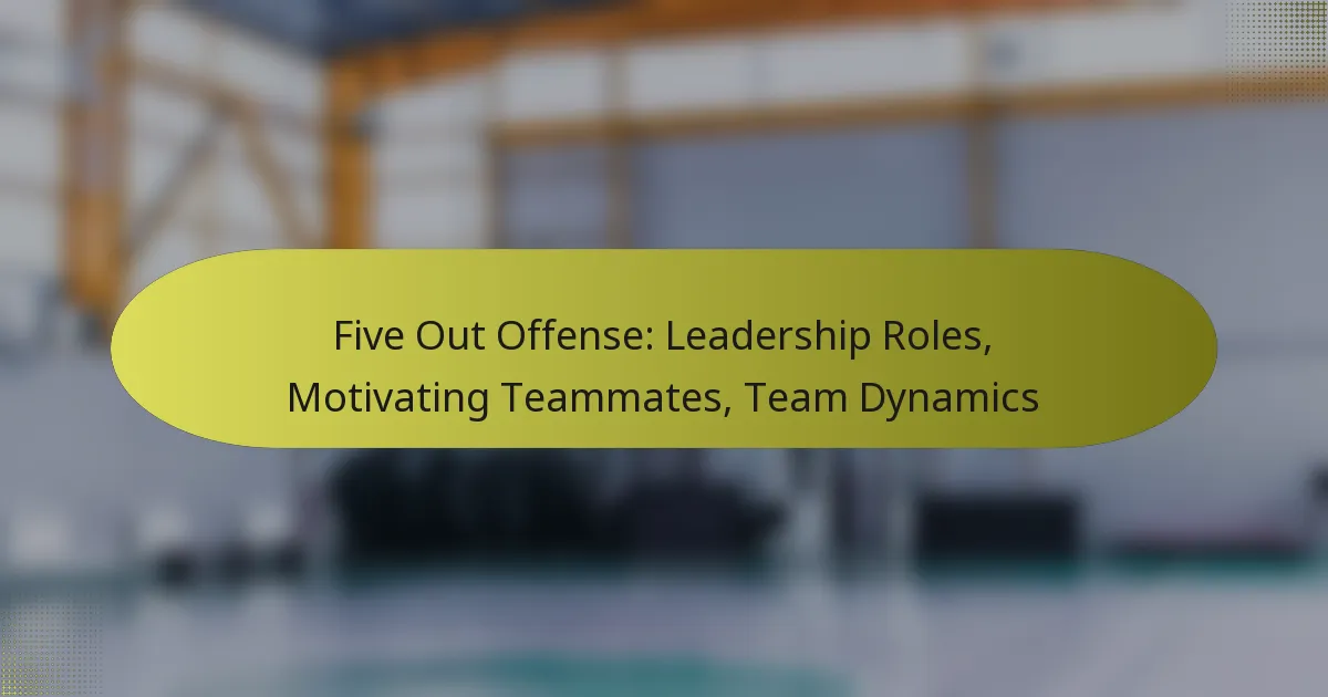 Five Out Offense: Leadership Roles, Motivating Teammates, Team Dynamics