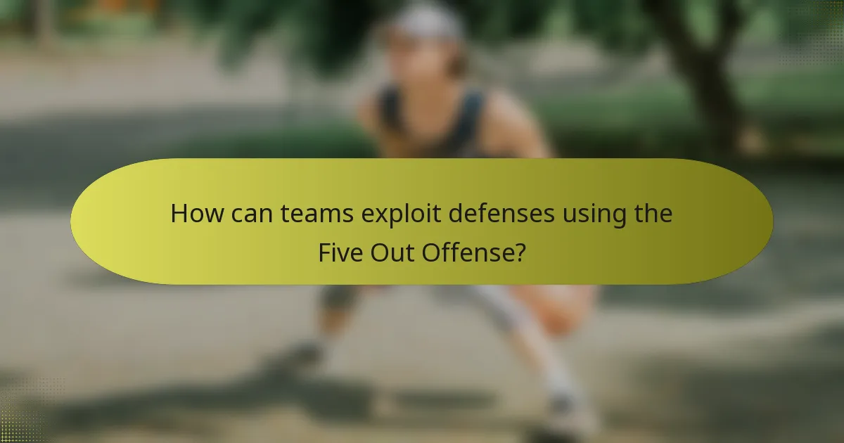 How can teams exploit defenses using the Five Out Offense?