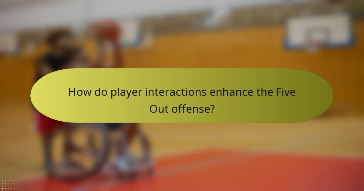 How do player interactions enhance the Five Out Offense?