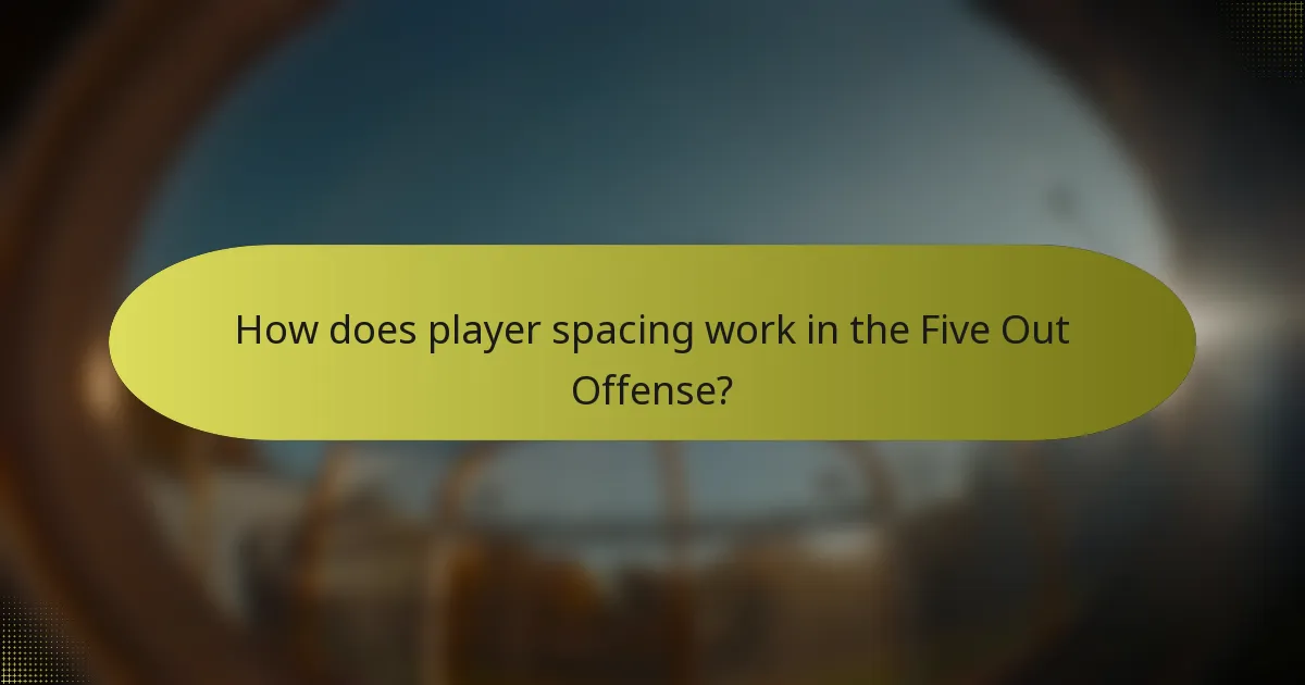 How does player spacing work in the Five Out Offense?