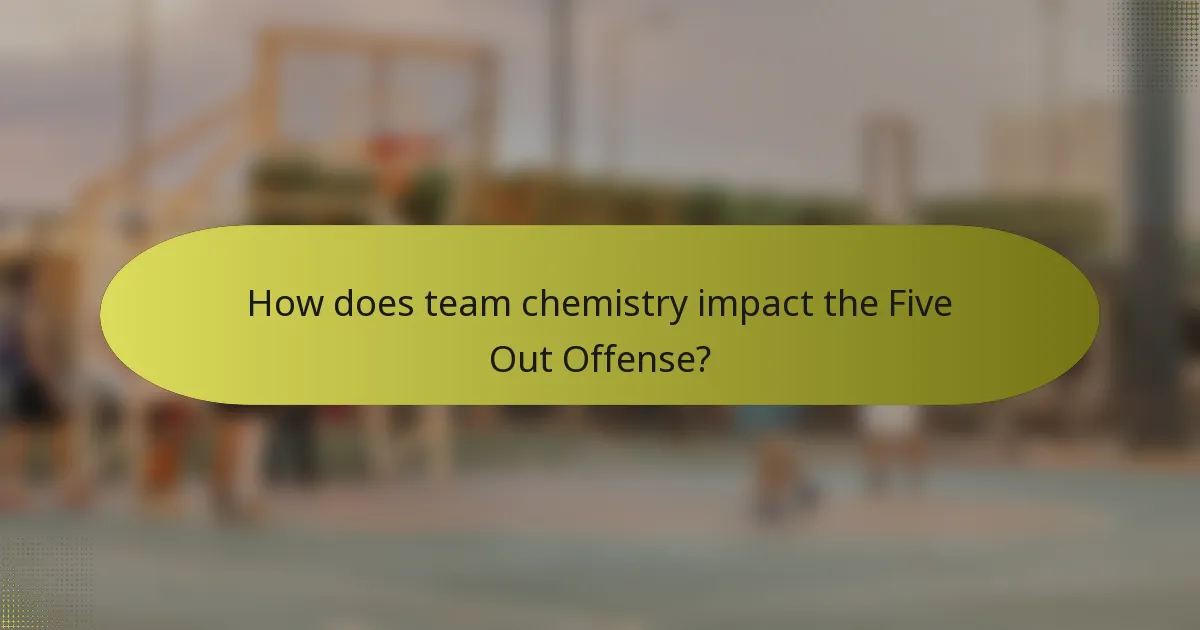 How does team chemistry impact the Five Out Offense?