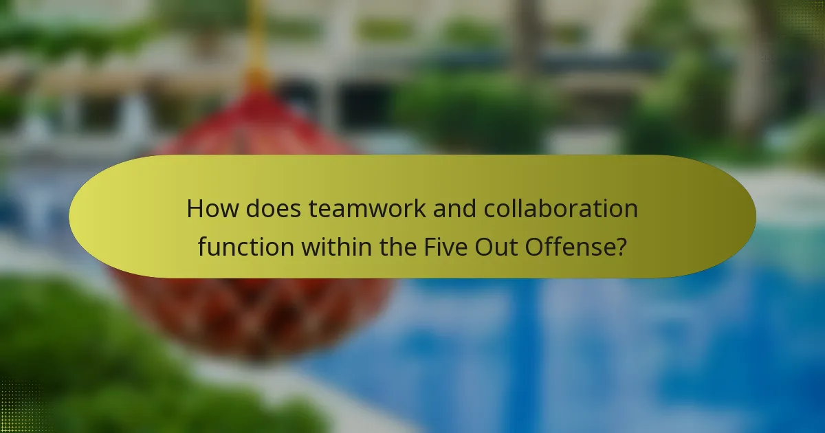 How does teamwork and collaboration function within the Five Out Offense?