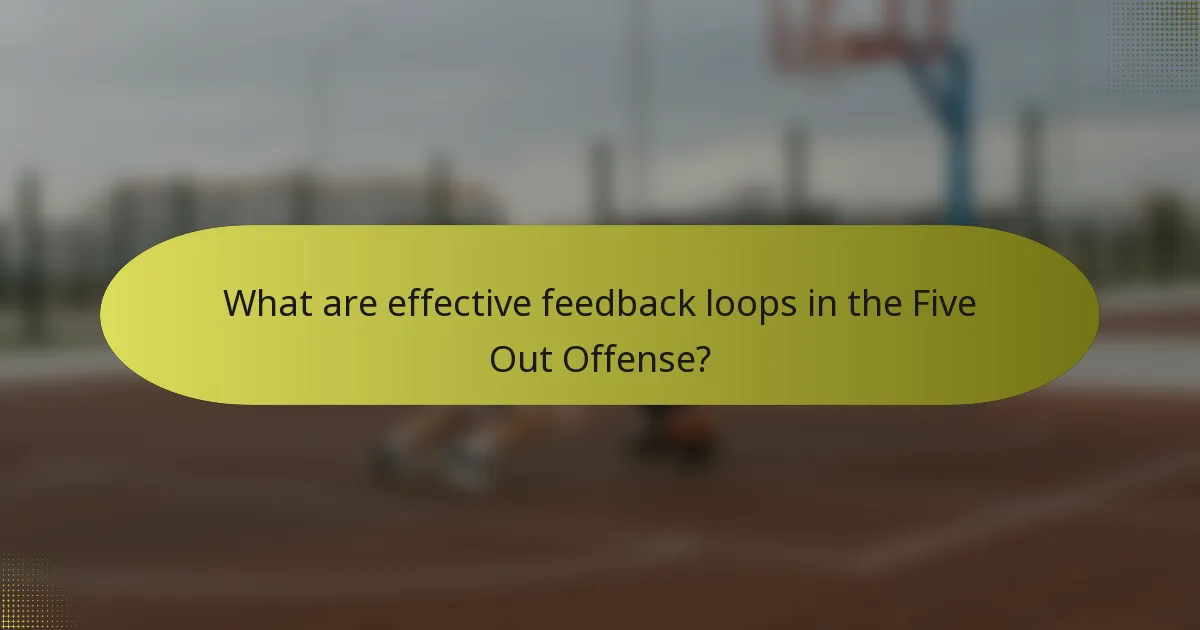 What are effective feedback loops in the Five Out Offense?