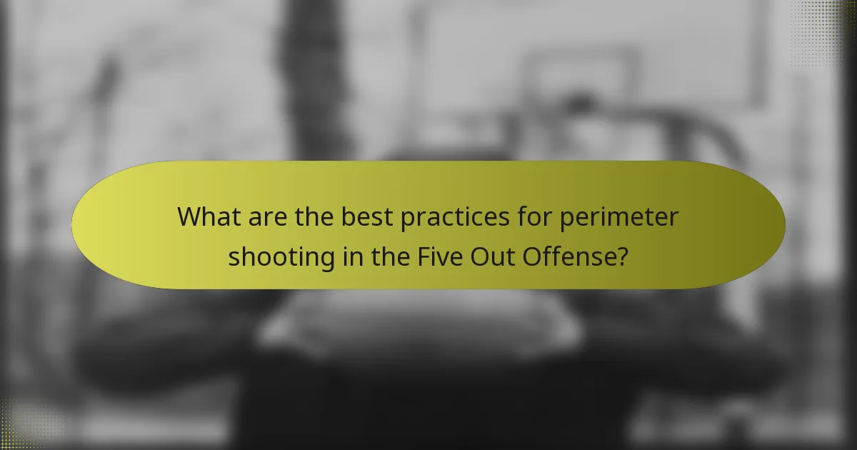 What are the best practices for perimeter shooting in the Five Out Offense?