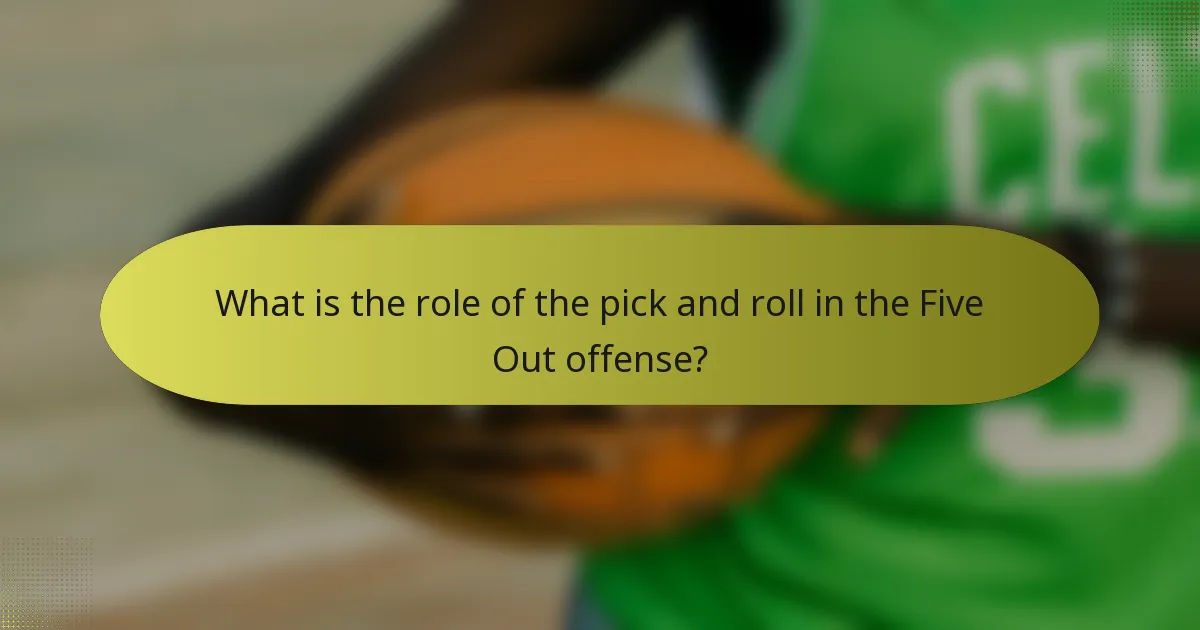What is the role of the pick and roll in the Five Out offense?